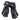 A pair of black waterproof gloves with adjustable straps and a yellow humminbird logo on the wrist.