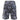 Back view of black and gray camo shorts featuring the text 'Humminbird' down the left side of the leg.