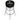A chrome bar stool with a black padded seat featuring the Humminbird logo.