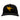 Black cap with a yellow humminbird logo