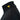 Close-up of a black collar featuring a yellow embroidered humminbird logo.
