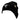 Side of black beanie hat with a white humminbird logo design.
