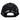 Back view of a black mesh cap with a snapback closure.