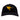 Black cap featuring a yellow embroidered humminbird design.