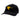 Black baseball cap with a yellow humminbird logo across the front.