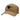 A khaki baseball cap with a black humminbird logo.