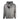 Gray hoodie with a black humminbird logo on the front