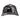 Black and gray camo baseball cap with white humminbird logo on front.
