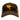 Brown cap with a yellow humminbird emblem on the front