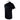 Side of a black short-sleeve t-shirt with a humminbird logo on the front.
