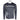 Front of a dark gray long-sleeve performance shirt with the Humminbird logo printed on the side of the body, and the text 'humminbird' printed across the chest.