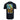 Back view of a black t-shirt featuring a colorful graphic of a fish and the text 'Humminbird Mega Live 2'.