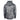 Back of a grey camouflage hoodie with a face covering collar.