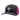 Charcoal grey and pink baseball cap with a white humminbird logo across the front.