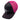 Side of a grey and pink mesh snapback hat with a white humminbird logo.