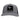 Gray cap with a black mesh back and embroidered Humminbird patch