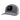 A gray baseball cap with a white mesh back featuring a black Humminbird front patch.