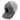 Side of a gray and white trucker cap with a white mesh back and a black humminbird patch.
