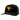 Black and grey cap with a yellow humminbird logo across front.