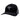 Black cap with a gray puff embroidered hummingbird logo and grey mesh back panels.