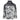 Men's grey camo-patterned jacket featuring the humminbird and simms logos.