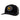 Black cap with a grey circular logo featuring the humminbird logo in yellow.