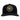 Black cap with a circular logo featuring the humminbird logo in yellow.