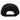 Back view of a black baseball cap with a snapback closure.