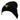 Black knit beanie with a yellow humminbird logo