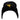 Black beanie hat with a yellow humminbird logo on the front.