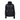 Black hooded sweatshirt with a cowl neck and drawstrings, featuring the humminbird logo.