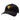 Black cap with a yellow humminbird logo embroidered on the front.