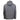 Back view of a gray insulated jacket with a hood, featuring the humminbird and simms logos on the shoulders.