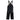 Black insulated bib overalls with adjustable straps and the humminbird logo on the chest and thigh.