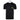 Black t-shirt with a yellow humminbird logo on the left chest pocket.