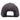 Back view of a black perforated baseball cap with a snapback closure.