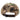 Back view of a camouflage baseball cap with a brown velcro closure.