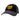 Black baseball cap with a grey bill and back panels, featuring a yellow minn kota logo on the front.