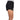 Side view of a person wearing black athletic shorts.