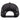 Back view of a black mesh cap with a snapback closure.