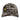 Front of a black and white camo patterned cap with a 'MINN KOTA' logo in white and yellow.