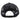 Rear view of a black mesh cap with a snapback closure.