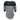 Back view of a gray and black three-quarter sleeve shirt featuring a yellow and white minn kota logo under the collar.