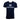 Navy blue t-shirt featuring the Minn Kota logo in white and an American flag patch on the sleeve.