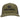 Olive green snapback hat with black embroidered logo of 'Minn Kota'.