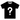 Black T-shirt graphic with a question mark logo.