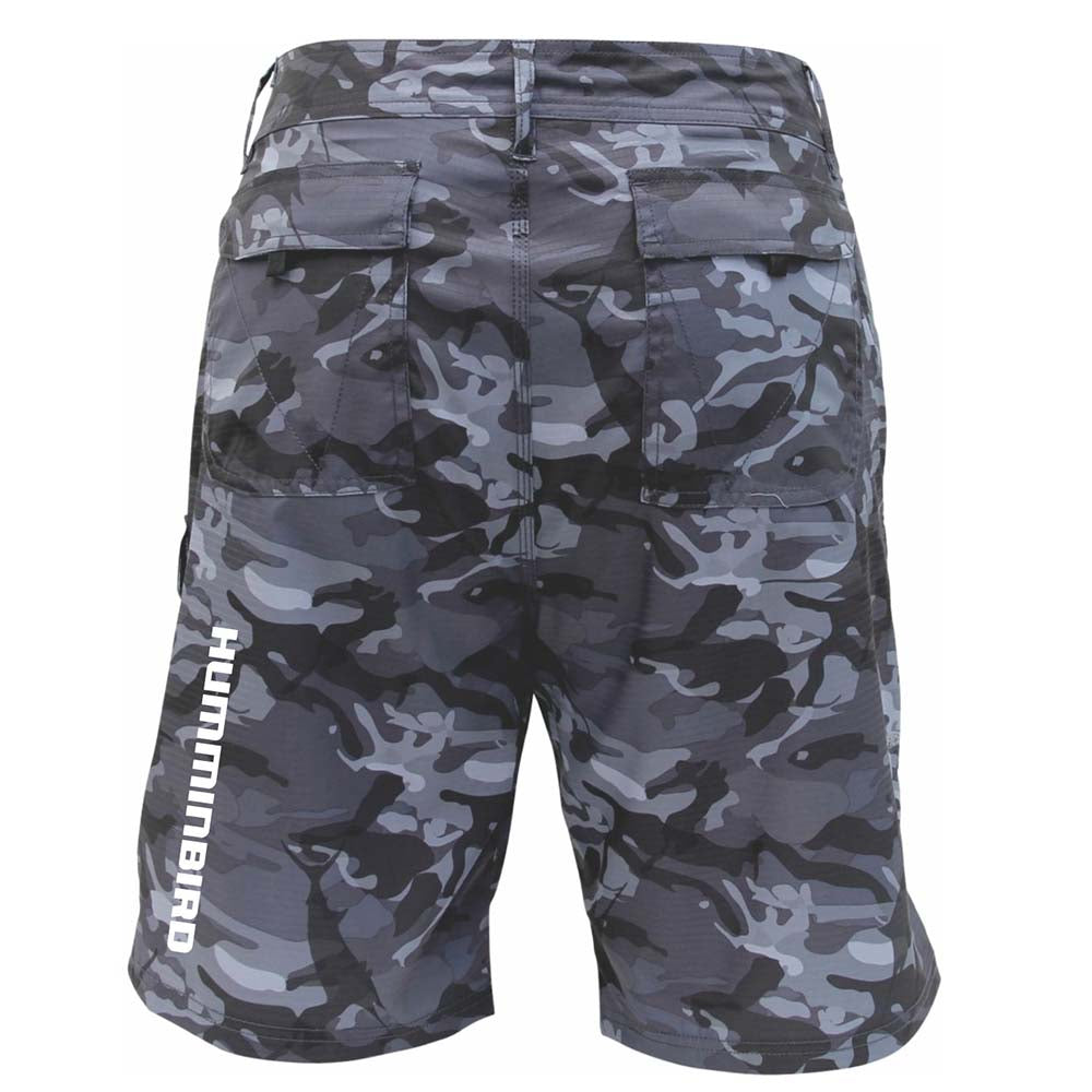 Humminbird AFTCO Tactical Fishing Shorts - Black Camo