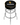 A chrome bar stool with a black padded seat featuring the Humminbird logo.