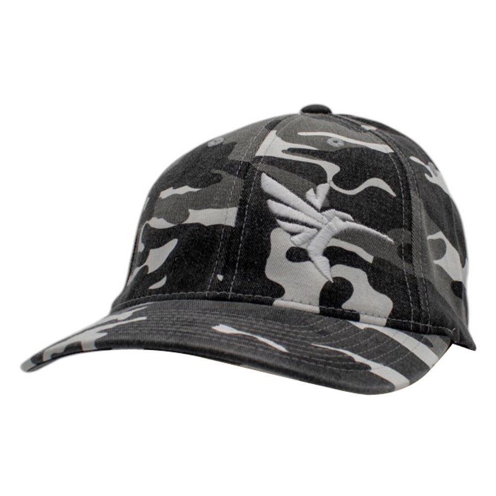 Humminbird Flex Fit Black/White Camo Hat