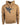 Tan hoodie with a black humminbird logo on the front and design on the sleeve.